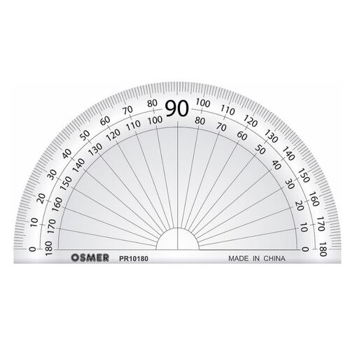 Osmer 180 Degree 10cm Protractor