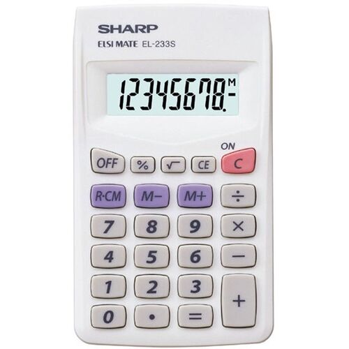 Sharp 8 Digit Basic Calculator EL233SB